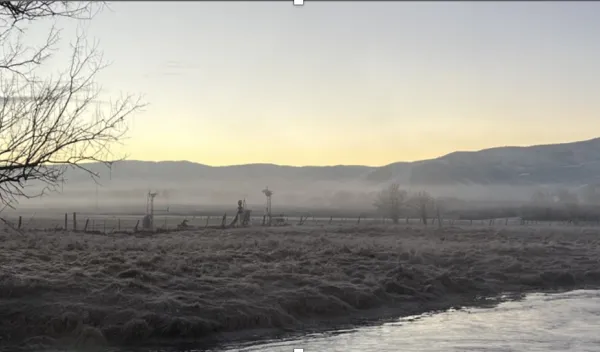 landscape of snow covered mountains