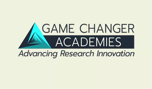 logo with a triangle pyramid for game changer academies