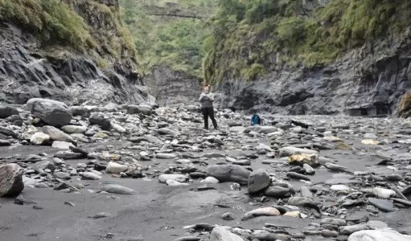 Scientists flew a drone in the Luye reach in the southeastern central mountains of Taiwan.