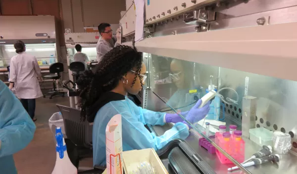 Student doing research at the Next-Generation National ATE center