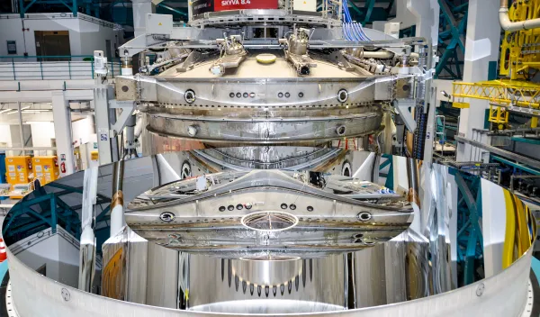 Rubin Observatory’s 8.4-meter combined primary/tertiary mirror was coated with protected silver in April 2024.