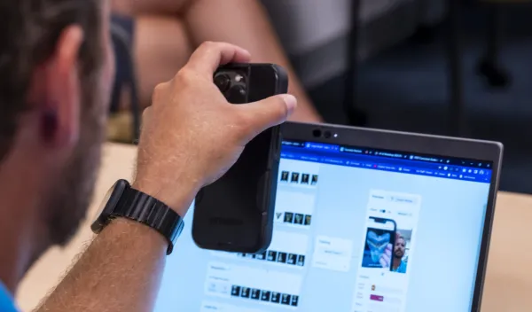 teacher testing their AI model