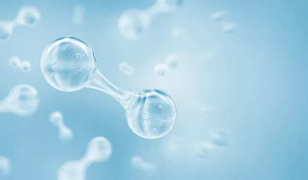 rendering of hydrogen molecules