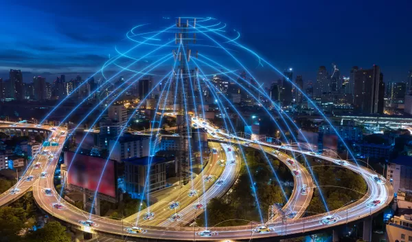 Smart cars with automatic sensor driving on metropolis with wireless connection