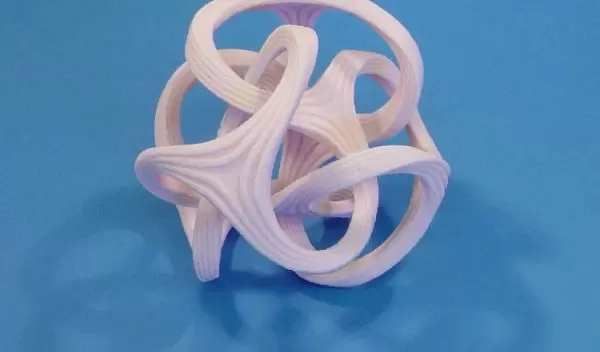 object printed directly from a mathematical model
