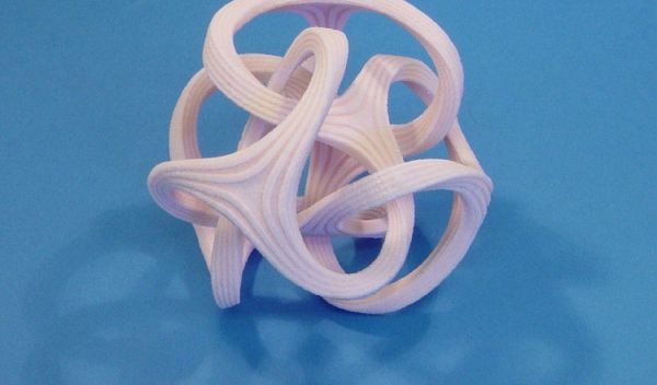 object printed directly from a mathematical model