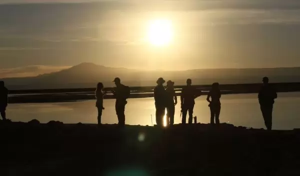 ACEAP participants at sunset