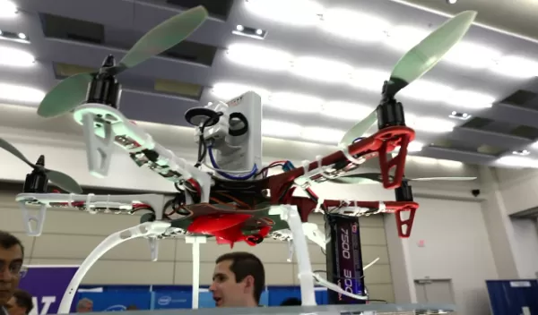 man with unmanned aerial vehicle