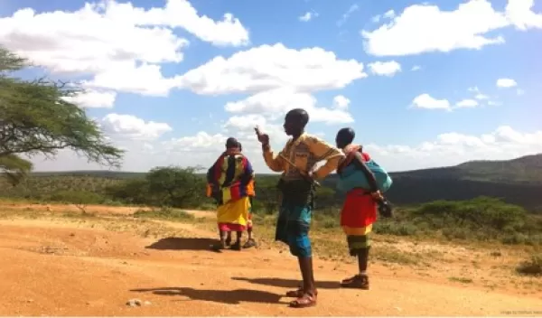 shepards using a mobile device