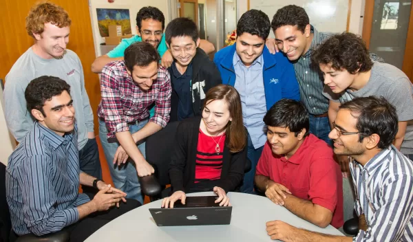Researcher Dina Katabi and her students