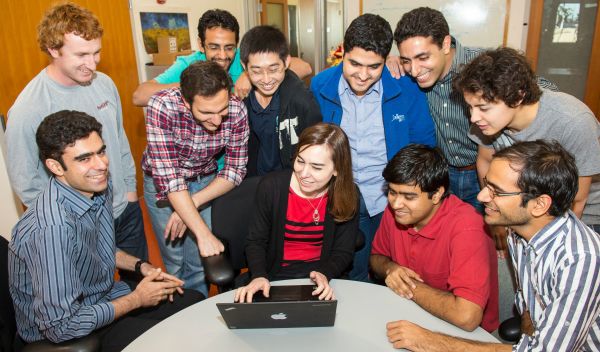 Researcher Dina Katabi and her students
