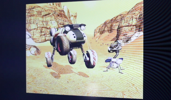 screenshot from the Mars Rover video game