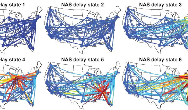 maps of united states showing flight delays by routes