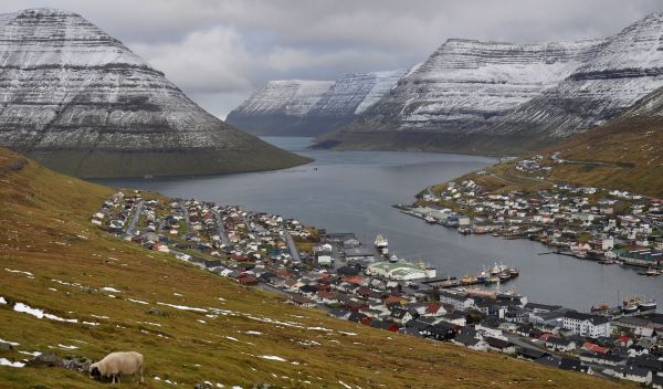 View of town in the Faroe Islands