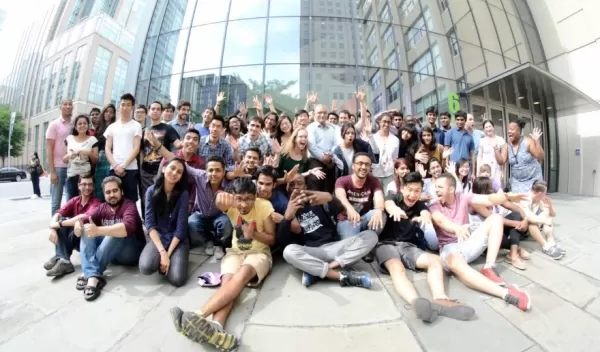 Group of people from the K12 STEM staff at NYU Polytechnic