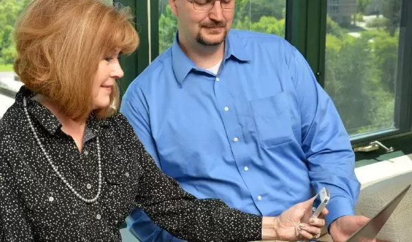 Professor Karen Wolford and former student