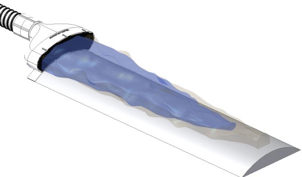A 3-D rendering of the Air Barrier System area of protection.