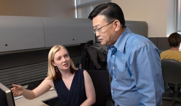 Emily Jones (left) and Yadong Huang (right)