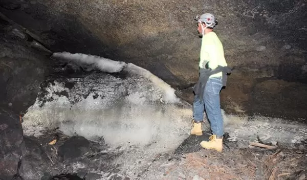 a lava tube in the El Malpais National Monument