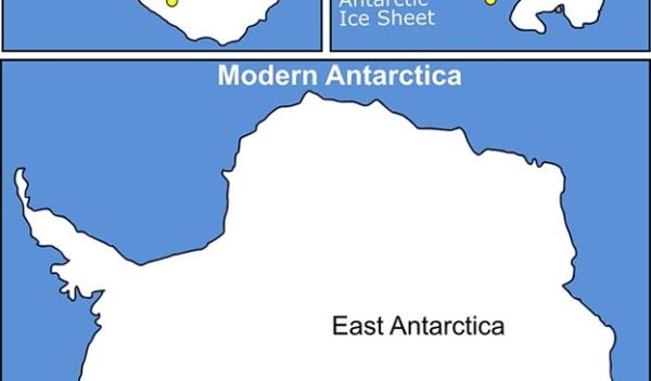 map of the evolution of Antarctica's ice sheets