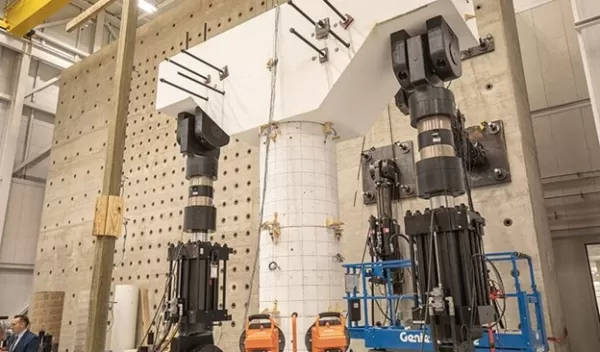 specimen of the hybrid sliding-rocking bridge column