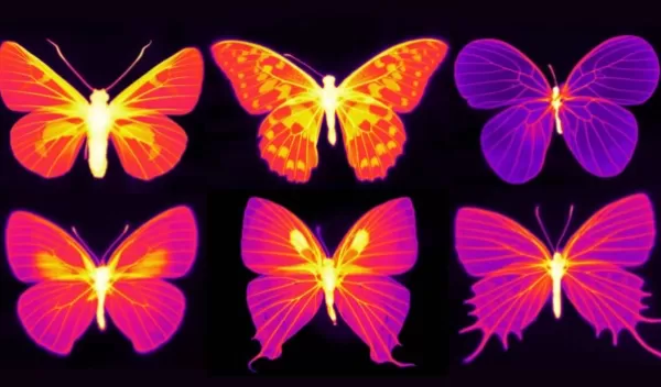 infrared photographs of butterflies