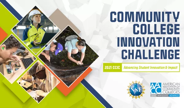 poster with a collage of an array of students working in the field