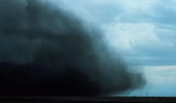 Microburst caught on film