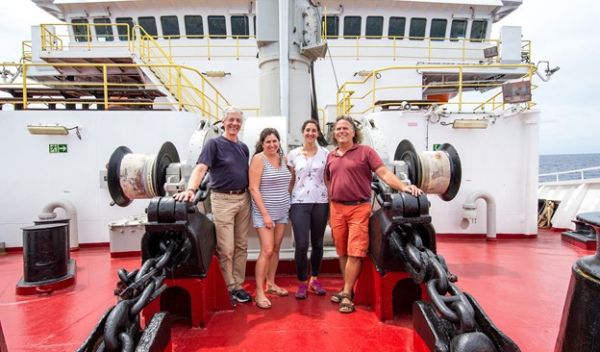 scientists aboard the drillship JOIDES Resolution