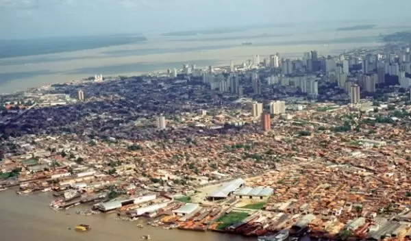 aerial view of Belem, Brazil