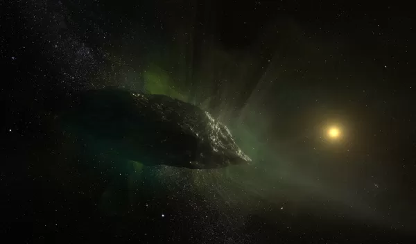 artist impression of the interstellar comet 2I/Borisov