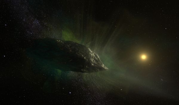 artist impression of the interstellar comet 2I/Borisov