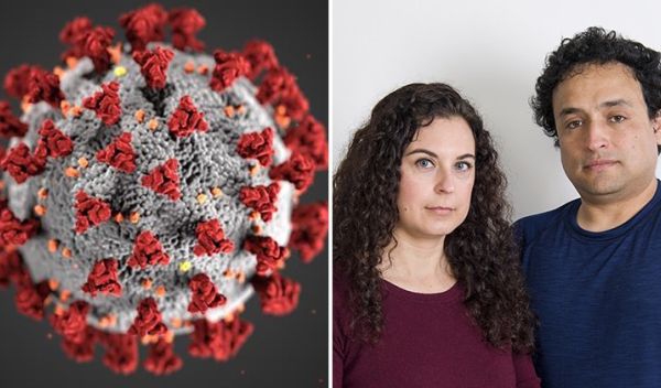 Juan Perilla (far right) and Jodi Hadden-Perilla are leading a research team that is investigating the structure of the novel coronavirus
