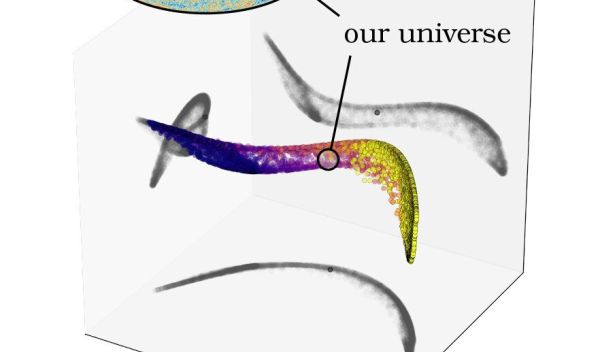 visualization showing predictions of what patterns would look like in different universes