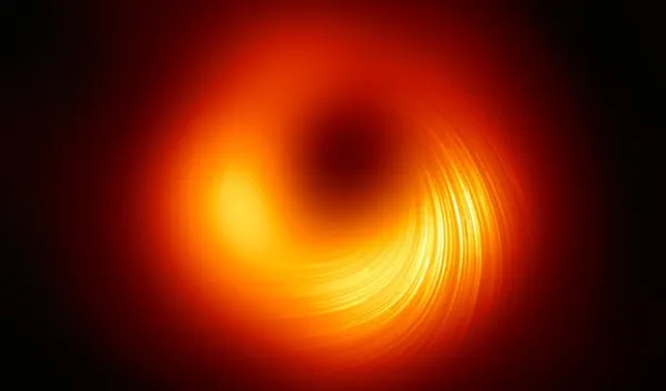 view of the M87* supermassive black hole in polarised light