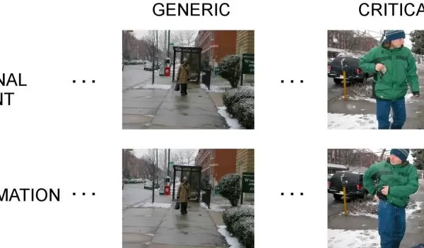 a series of photos showing a robber placing a stolen wallet in his pants pocket