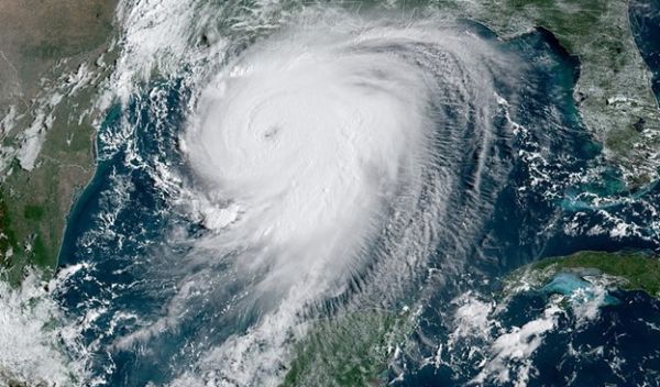 Hurricane Laura as it approached Texas and Louisiana