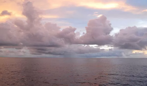 clouds over an ocean