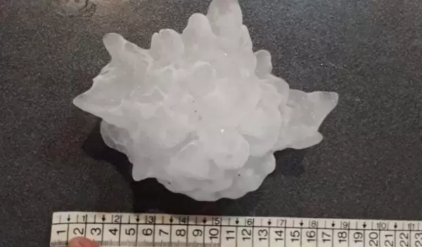 a gargantuan hailstone