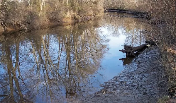 Photo of Christina River banks.