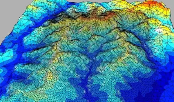 3D 'mesh' image of a catchment