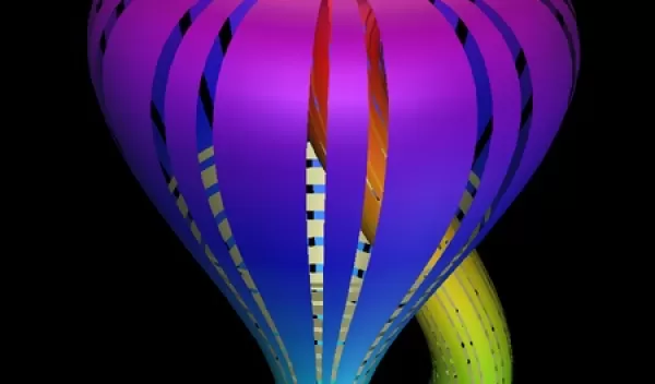 a two-dimensional representation of the Klein bottle topology.