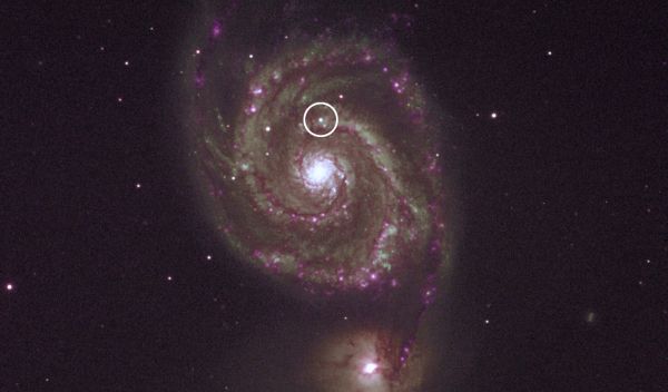 The Spiral Galaxy M51, with supernova.