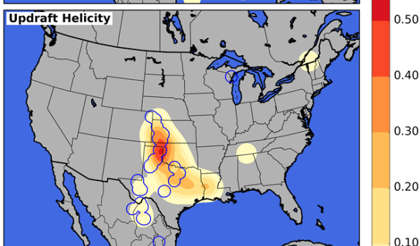 mpas of the United States showing hail predictions