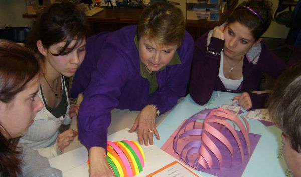 math teacher with students