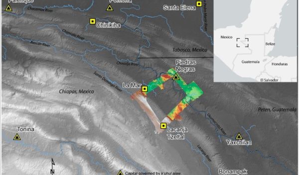 The researchers surveyed an area in the Western Maya Lowlands near today's border between Mexico and Guatemala.