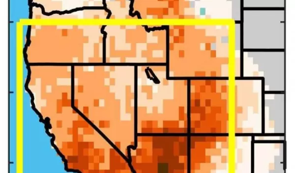 areas of southwestern North America affected by drought