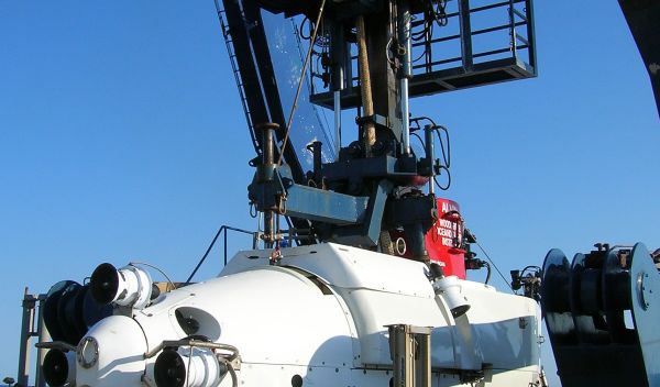 Photo of the submersible Alvin that was used to collect sediment from methane seeps.