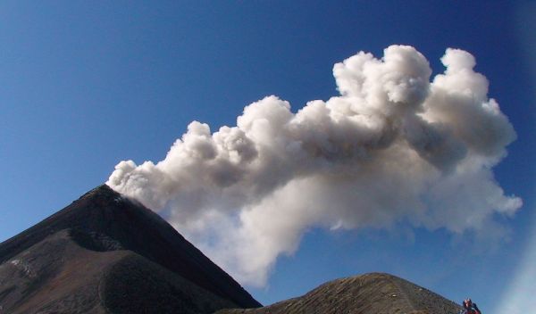 eruption of Fuego volcano, Guatemala