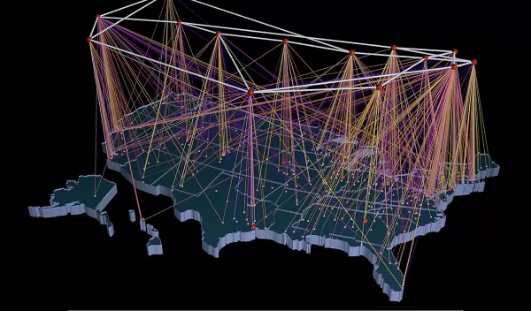 a visualization study of inbound traffic on the NSFNET T1 backbone for September 1991.